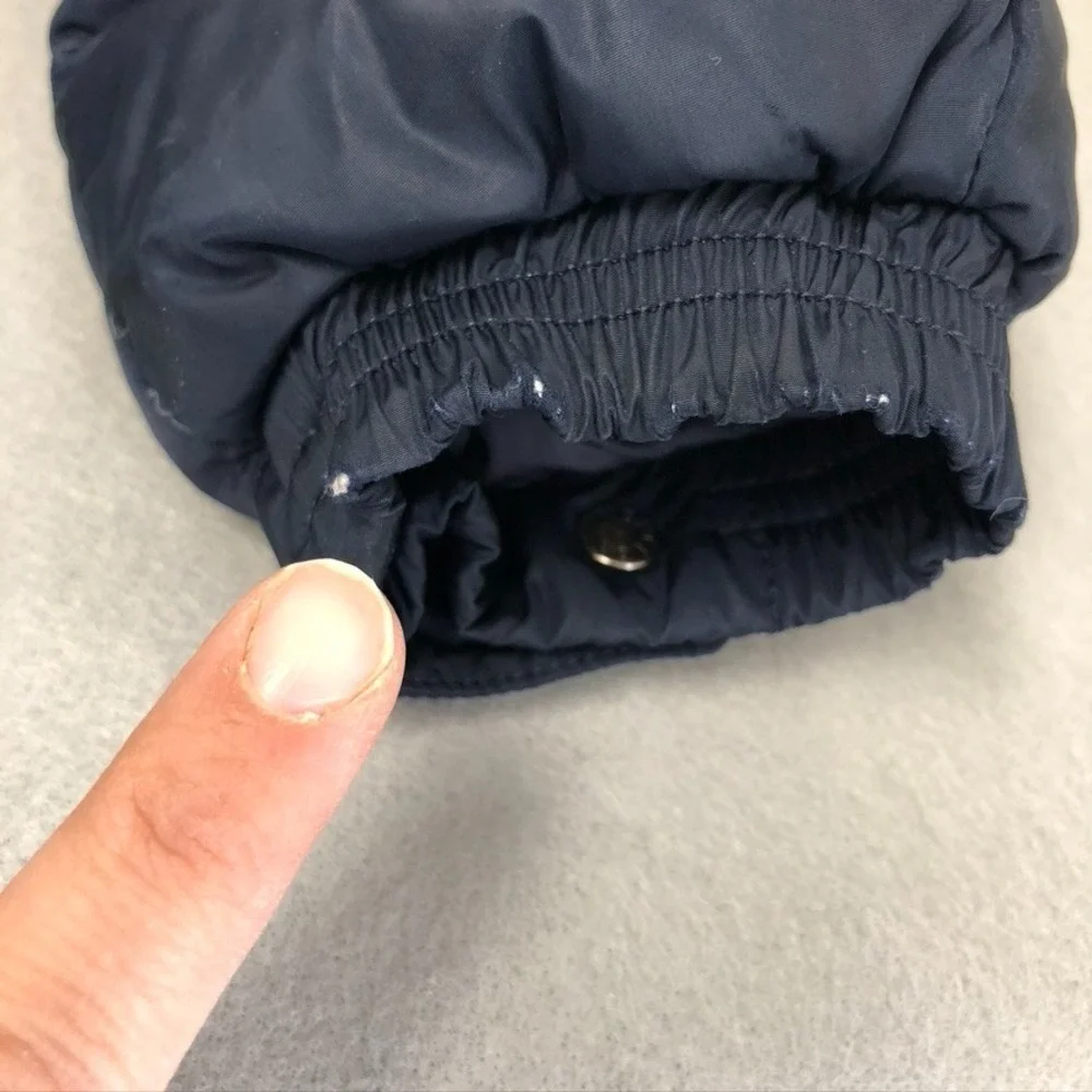 Moncler Puffer Coat Unisex 10 Blue Plaid Hooded Full Zip Winter Outdoor Gorpcore